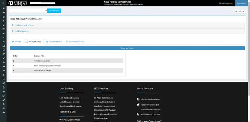 Prompt playlist manager