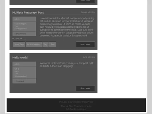 Multiple category posts and empty footer