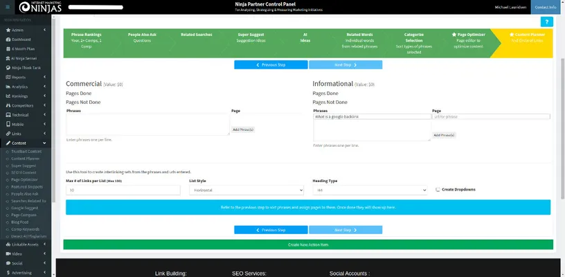 Keyphrase link creator