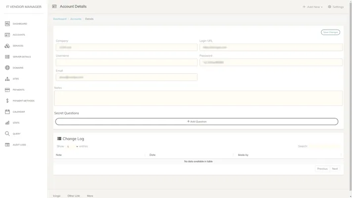 Account view