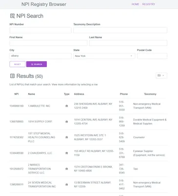 Search results