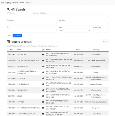Search results