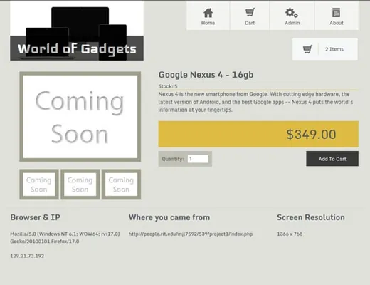 Product page