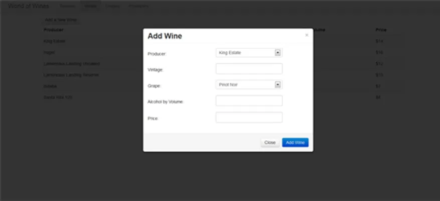 Add Wine Modal