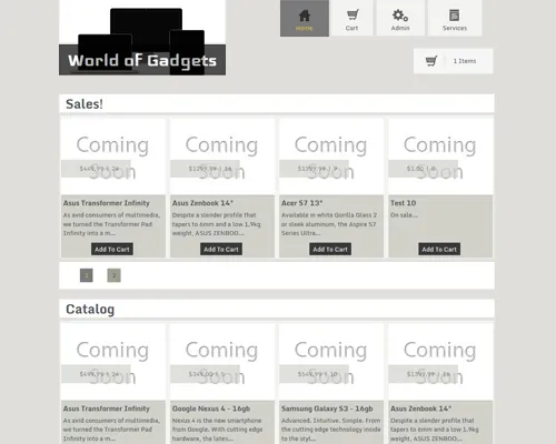home page
